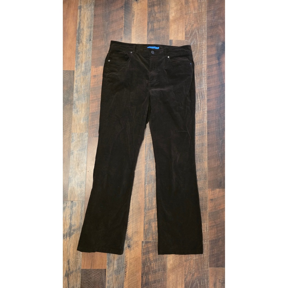 J. McLaughlin Women's Fine-Wale Stretch Corduroy Pants sz8 dark brown bootcut